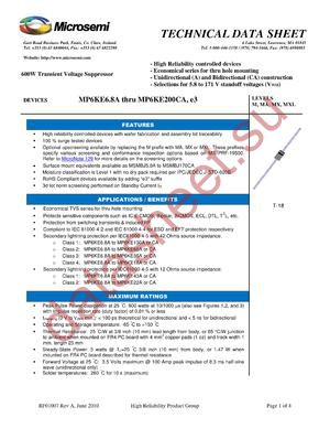 MP6KE33A datasheet  