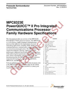 MPC8323ZQADDCA datasheet  