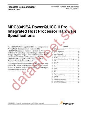 MPC8349VVAJDB datasheet  