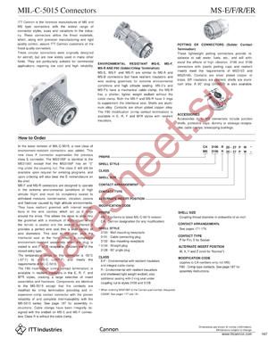 MS3101E20-27SZF80 datasheet  