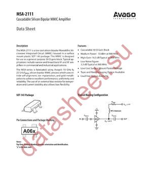 MSA-2111-TR1G datasheet  