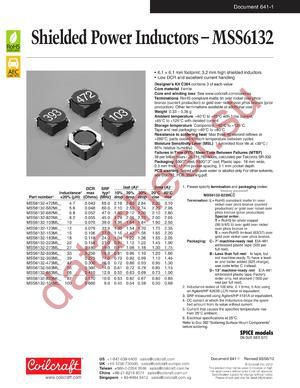 MSS6132-562MLD datasheet  