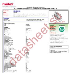 26-22-2181 datasheet  