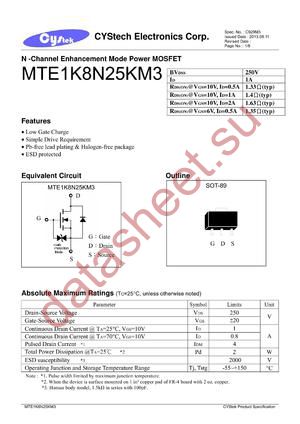 MTE1K8N25KM3 datasheet  