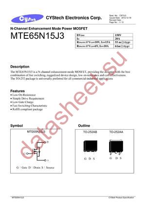 MTE65N15J3 datasheet  