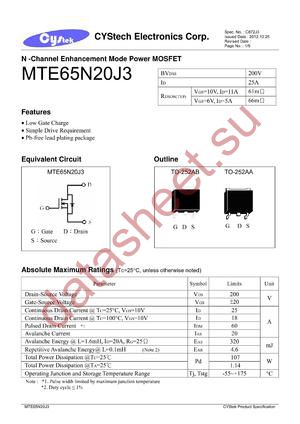 MTE65N20J3 datasheet  