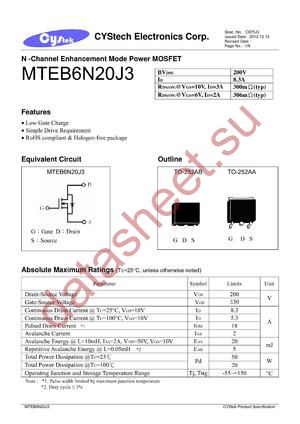 MTEB6N20J3 datasheet  