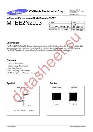 MTEE2N20J3 datasheet  