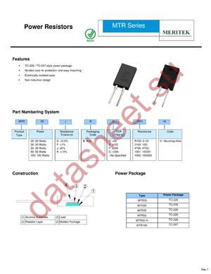 MTR30FBG1001-H datasheet  