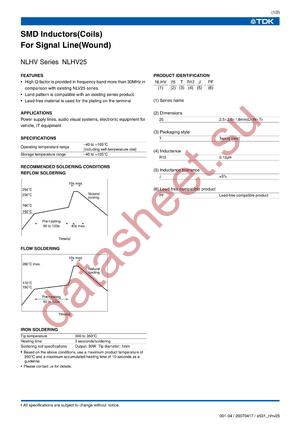 NLHV25T-R56J-PF datasheet  