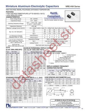 NREHW470M35010X12.5F datasheet  