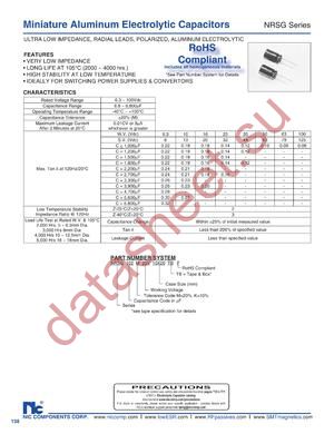 NRSG820M100V8X15TRF datasheet  