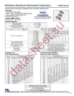 NRWA4R7M10V5X11TBF datasheet  