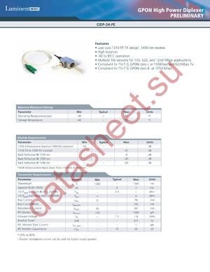 ODP-34-PA-622-STA-C datasheet  