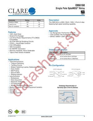 OMA160_1 datasheet  