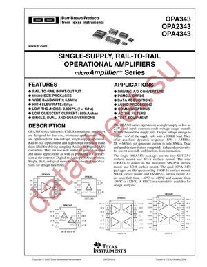 OPA2343EA2K5G4 datasheet  