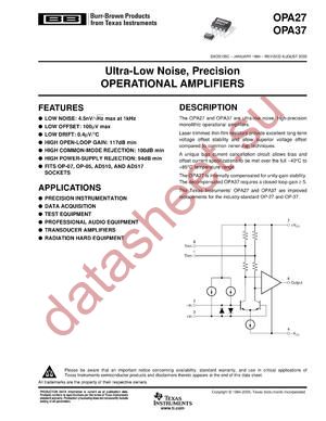 OPA27GU2K5E4 datasheet  