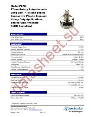 P270-SP42R100K datasheet  