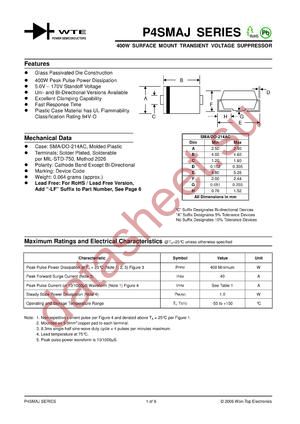 P4SMAJ18CA-T3 datasheet  