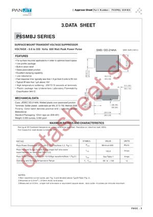 P6SMBJ17A datasheet  