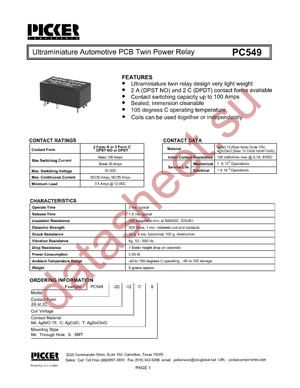 PC549 datasheet  