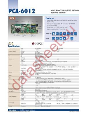 PCA-6012G2-00A1E datasheet  