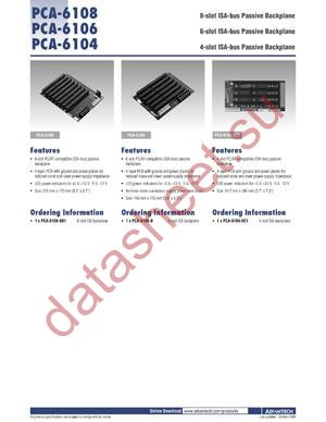 PCA-6108-0B1 datasheet  