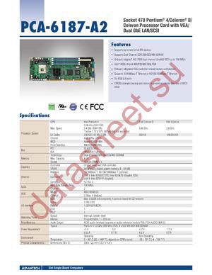 PCA-6187-A2 datasheet  