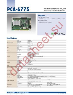 PCA-67753F-L0A1E datasheet  