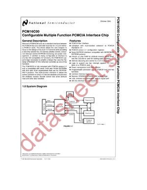PCM16C00 datasheet  