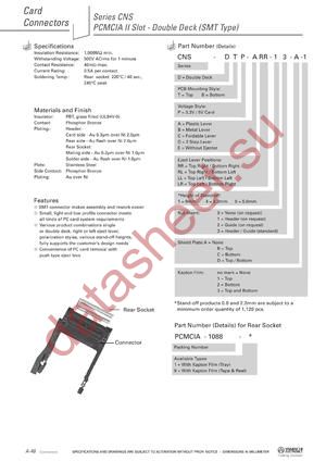 PCMCIA-1088-1 datasheet  
