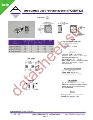 PCSDW125-3R3M-RC datasheet  