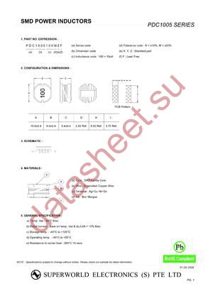 PDC1005151KZF datasheet  