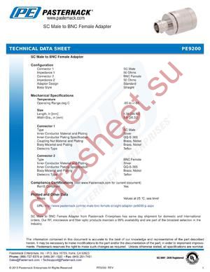 PE9200 datasheet  