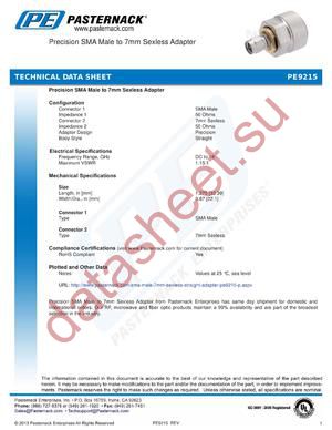 PE9215 datasheet  