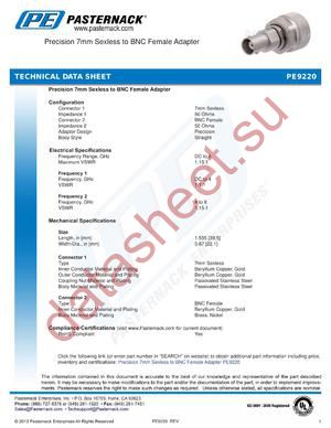 PE9220 datasheet  