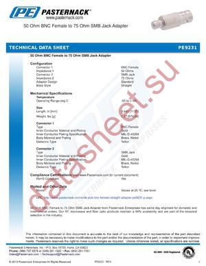 PE9231 datasheet  