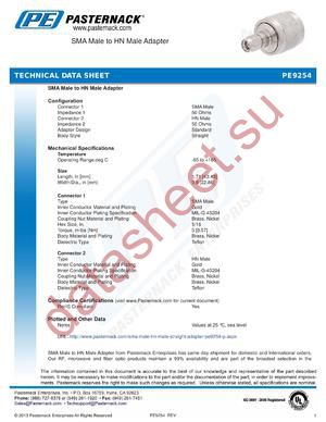 PE9254 datasheet  