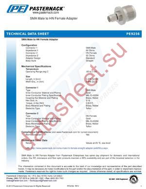 PE9256 datasheet  