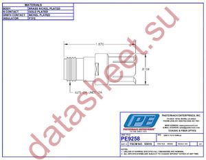 PE9258 datasheet  