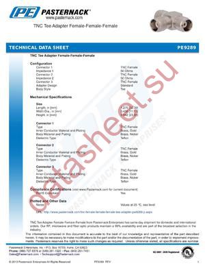 PE9289 datasheet  