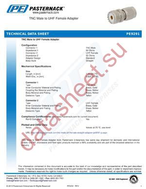 PE9291 datasheet  