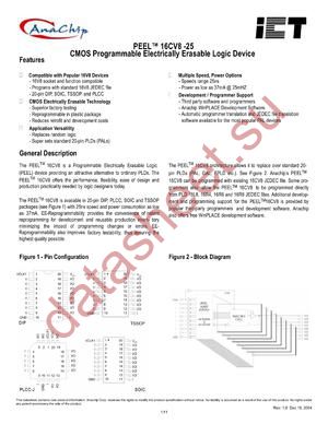 PEEL16CV8S-25L datasheet  