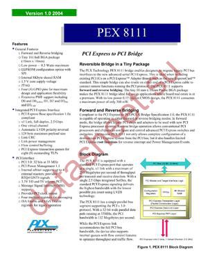 PEX8111 datasheet  