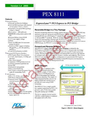PEX8111-BB66BC datasheet  