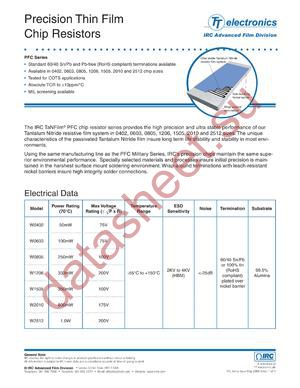 PFC-W0603LF-01-1001 datasheet  