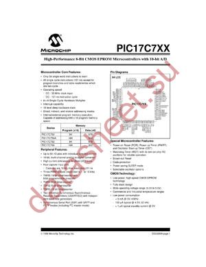 PIC17LC766-33I/L datasheet  