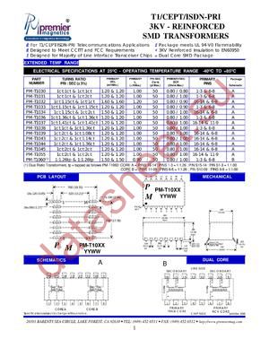 PM-T1037 datasheet  