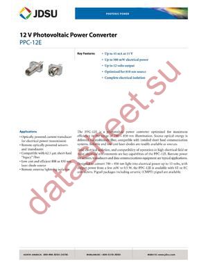 PPC-12E datasheet  