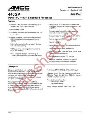 PPC440GP-3CC400E datasheet  